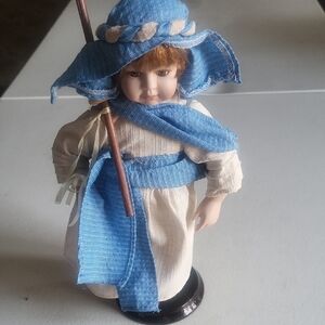 Vintage Seymour Mann Blue and White Doll with Accessories